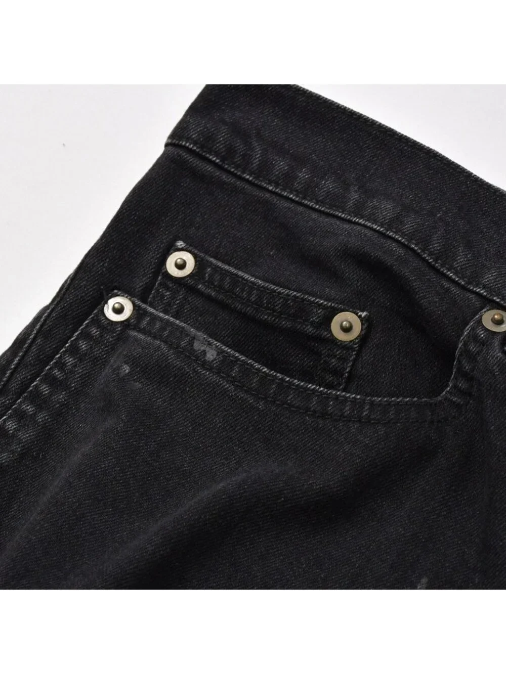Saint Laurent Paris Skinny Denim Pants Cotton Black